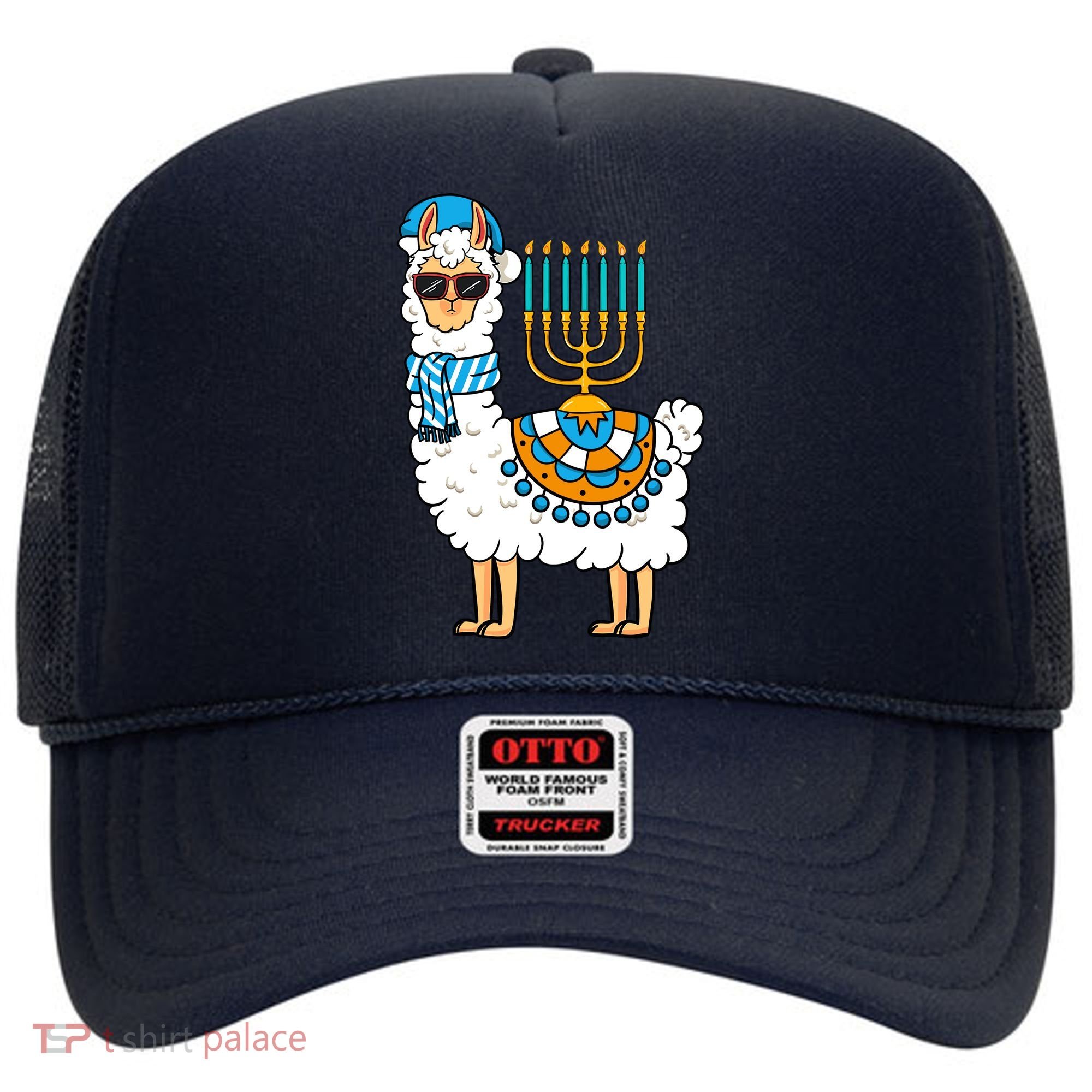 Menorah Hanukkah Llama Cute Alpaca Chanukah Hat