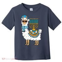 Menorah Hanukkah Llama Cute Alpaca Chanukah Toddler T-Shirt thumb 0