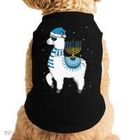 Menorah Hanukkah Llama Cute Alpaca Chanukah Christmas Pajama Doggie Tank thumb 0