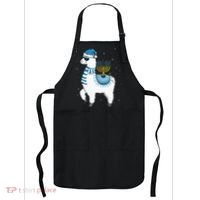Menorah Hanukkah Llama Cute Alpaca Chanukah Christmas Pajama Apron thumb 0