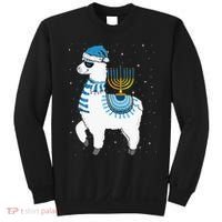 Menorah Hanukkah Llama Cute Alpaca Chanukah Christmas Pajama Sweatshirt thumb 0