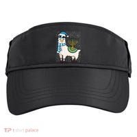 Menorah Hanukkah Llama Cute Alpaca Chanukah Adult Drive Performance Visor thumb 0
