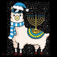 Menorah Hanukkah Llama Cute Alpaca Chanukah Coffee Mug thumb 5