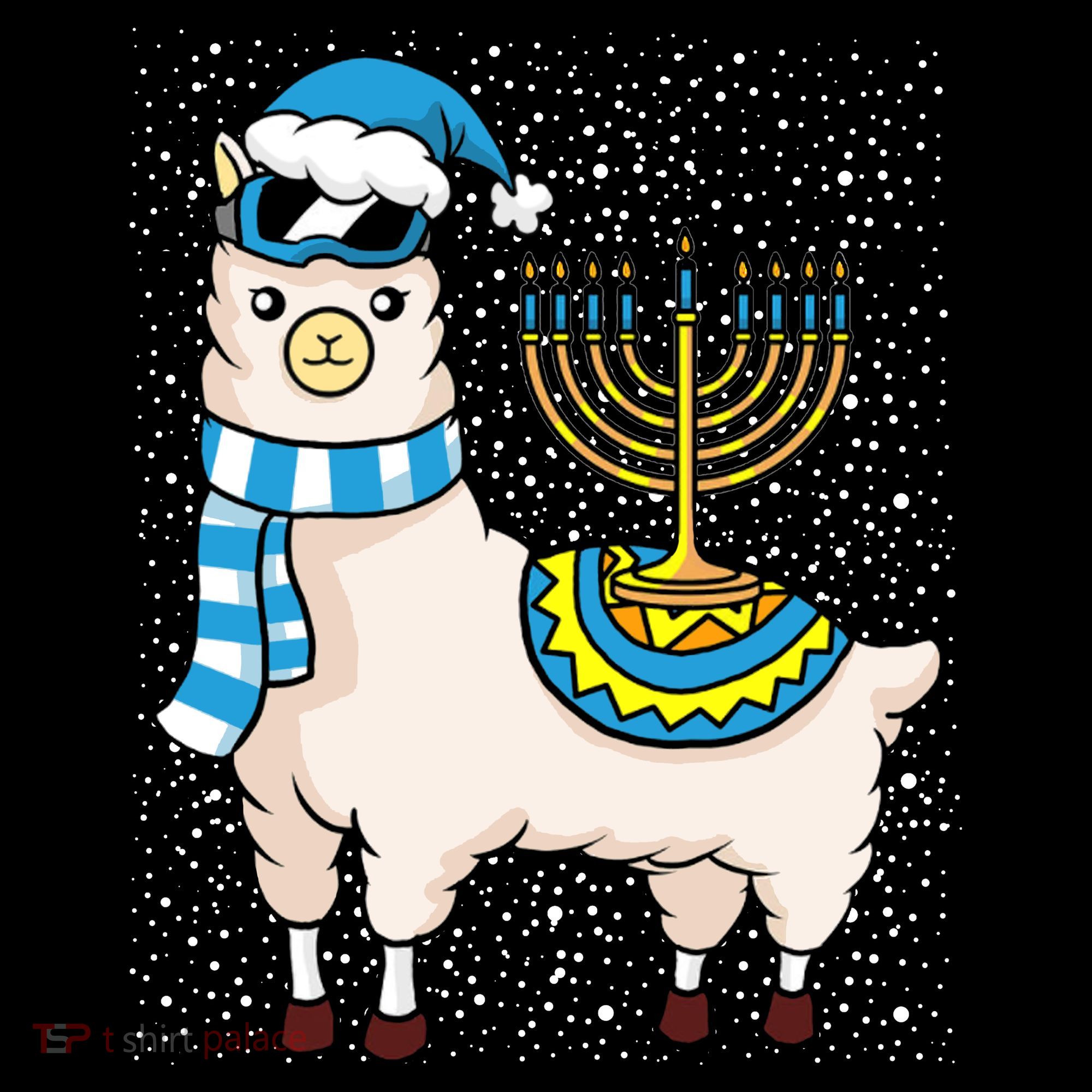 Menorah Hanukkah Llama Cute Alpaca Chanukah Coffee Mug