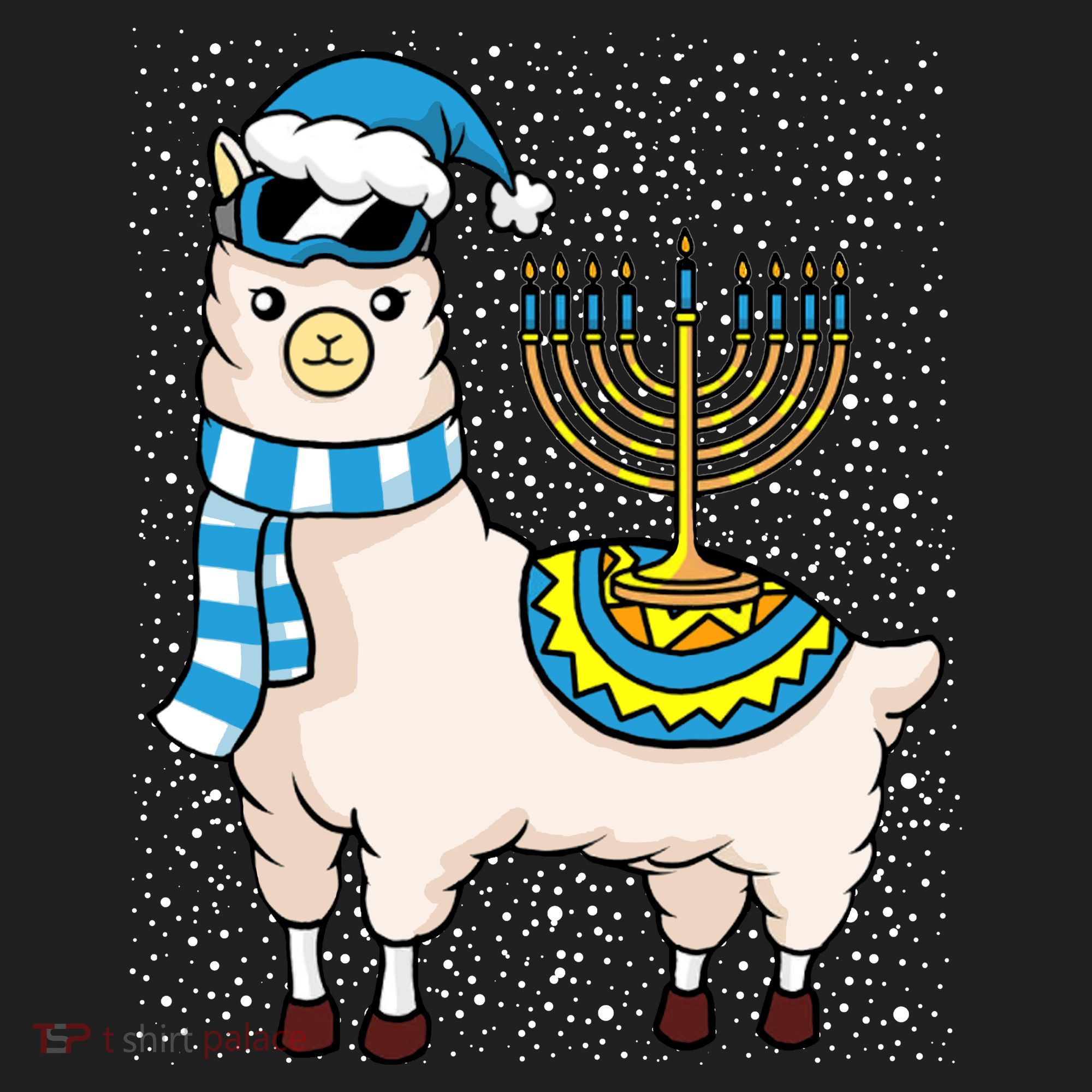 Menorah Hanukkah Llama Cute Alpaca Chanukah Tumbler