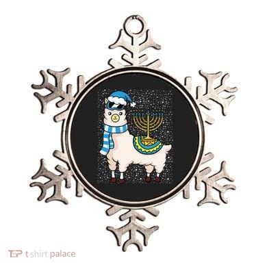 Menorah Hanukkah Llama Cute Alpaca Chanukah Ornament