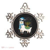 Menorah Hanukkah Llama Cute Alpaca Chanukah Ornament thumb 0