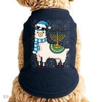 Menorah Hanukkah Llama Cute Alpaca Chanukah Doggie Tank thumb 0