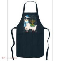 Menorah Hanukkah Llama Cute Alpaca Chanukah Apron thumb 0