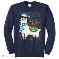 Menorah Hanukkah Llama Cute Alpaca Chanukah Sweatshirt thumb 0