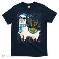 Menorah Hanukkah Llama Cute Alpaca Chanukah T-Shirt thumb 0