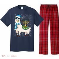 Menorah Hanukkah Llama Cute Alpaca Chanukah Pajama Set thumb 0