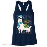 Menorah Hanukkah Llama Cute Alpaca Chanukah Women's Tank Top thumb 0