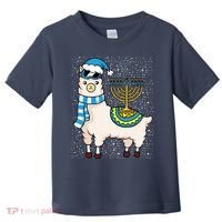 Menorah Hanukkah Llama Cute Alpaca Chanukah Toddler T-Shirt thumb 0