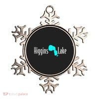 Minimalist Higgins Lake Michigan Ornament thumb 0