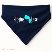 Minimalist Higgins Lake Michigan USA-Made Doggie Bandana thumb 0