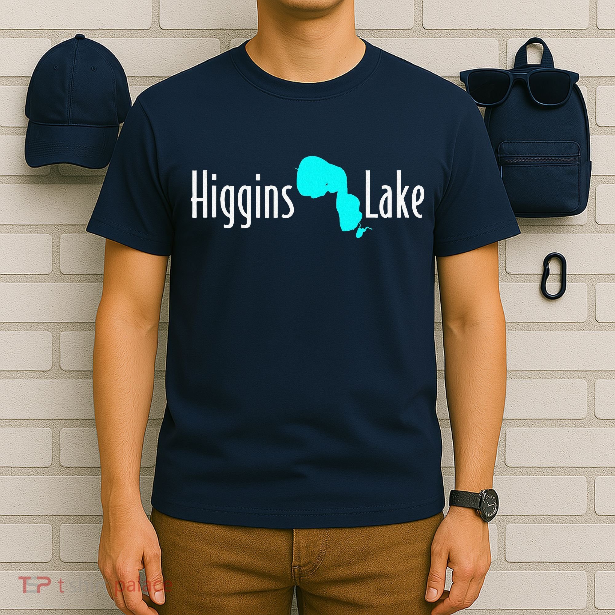 Minimalist Higgins Lake Michigan T-Shirt