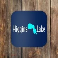 Minimalist Higgins Lake Michigan Coaster thumb 0