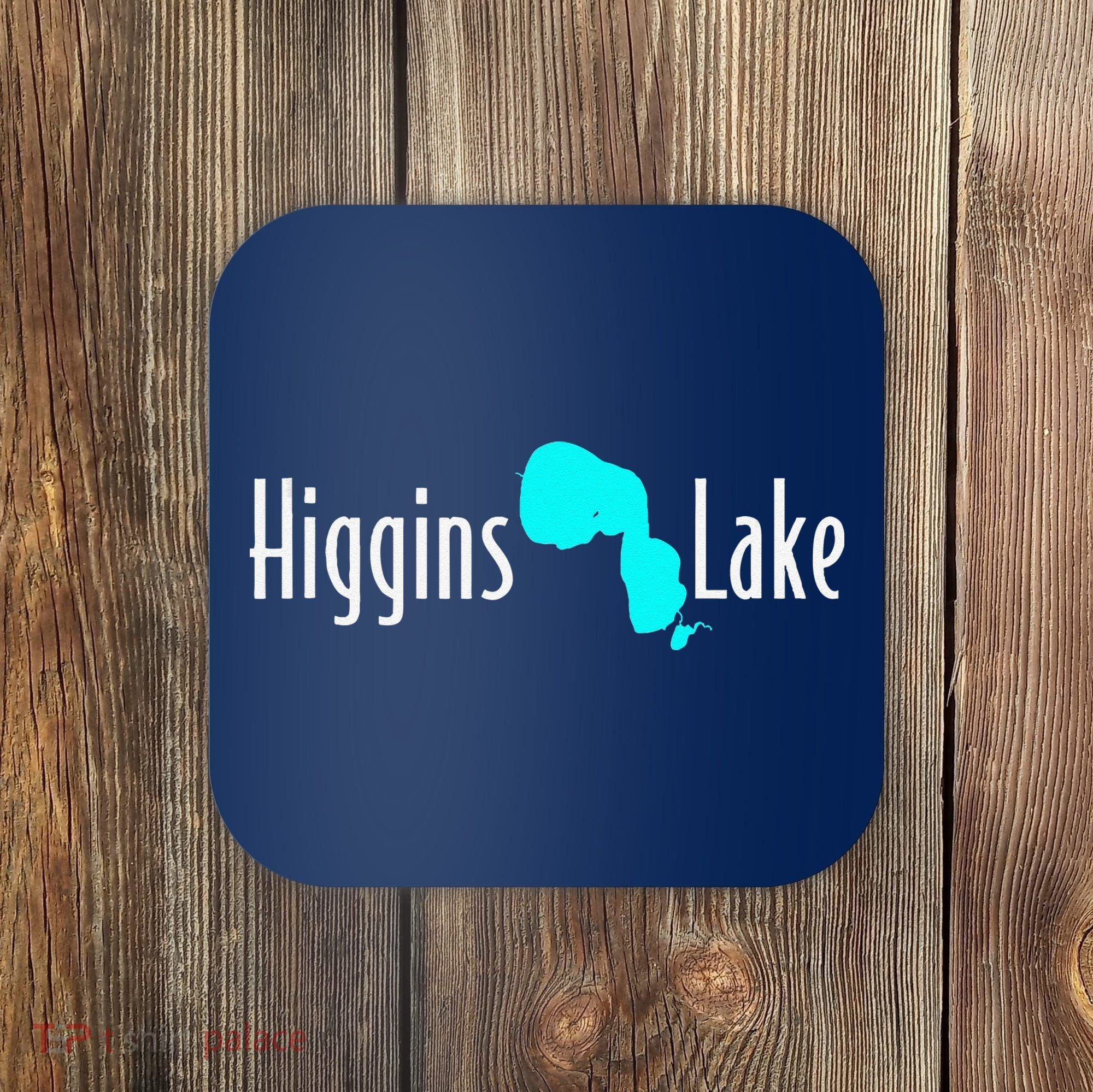 Minimalist Higgins Lake Michigan Coaster