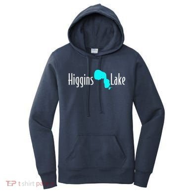 Minimalist Higgins Lake Michigan Women's Hoodie