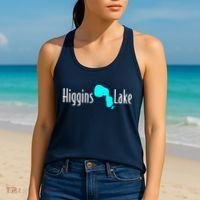 Minimalist Higgins Lake Michigan Women's Tank Top thumb 2