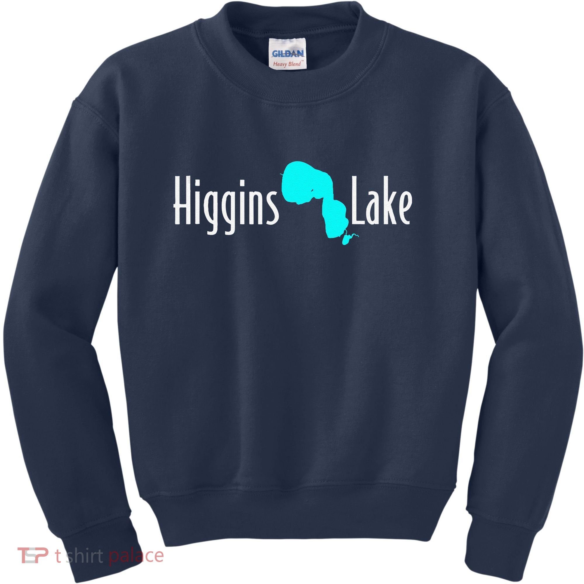 Minimalist Higgins Lake Michigan Kids Sweatshirt