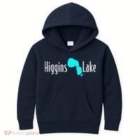 Minimalist Higgins Lake Michigan Kids Hoodie thumb 0