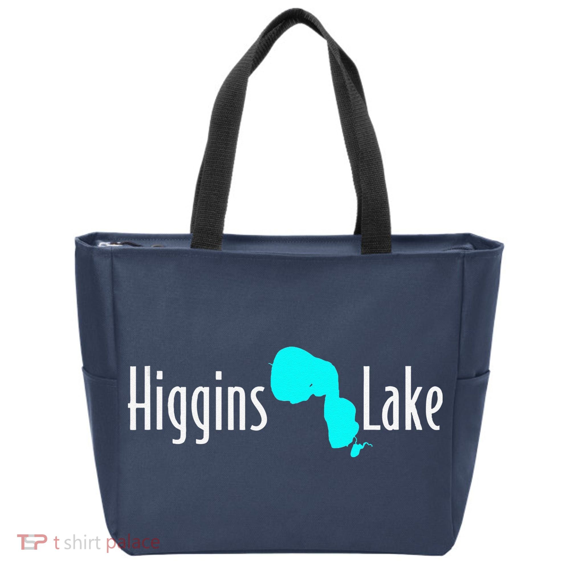Minimalist Higgins Lake Michigan Tote Bag