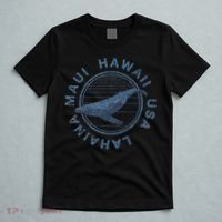 Maui Hawaii Lahaina Vintage Whale Retro T-Shirt thumb 5