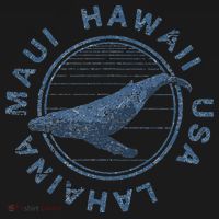 Maui Hawaii Lahaina Vintage Whale Retro T-Shirt thumb 7