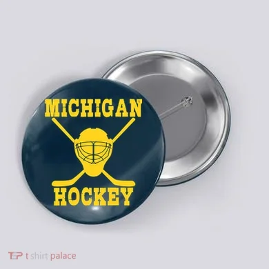 Michigan Hockey Button