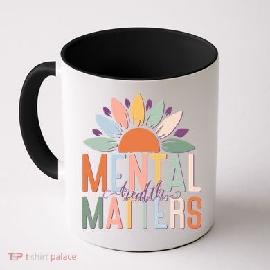 Mental Health Matters Flower Coffee Mug