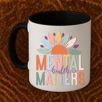 Mental Health Matters Flower Coffee Mug thumb 2