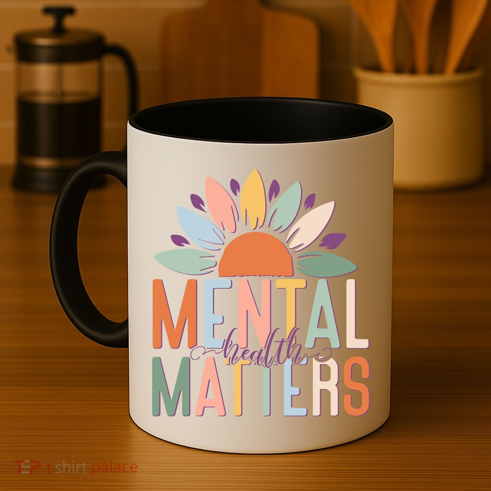 Mental Health Matters Flower Coffee Mug