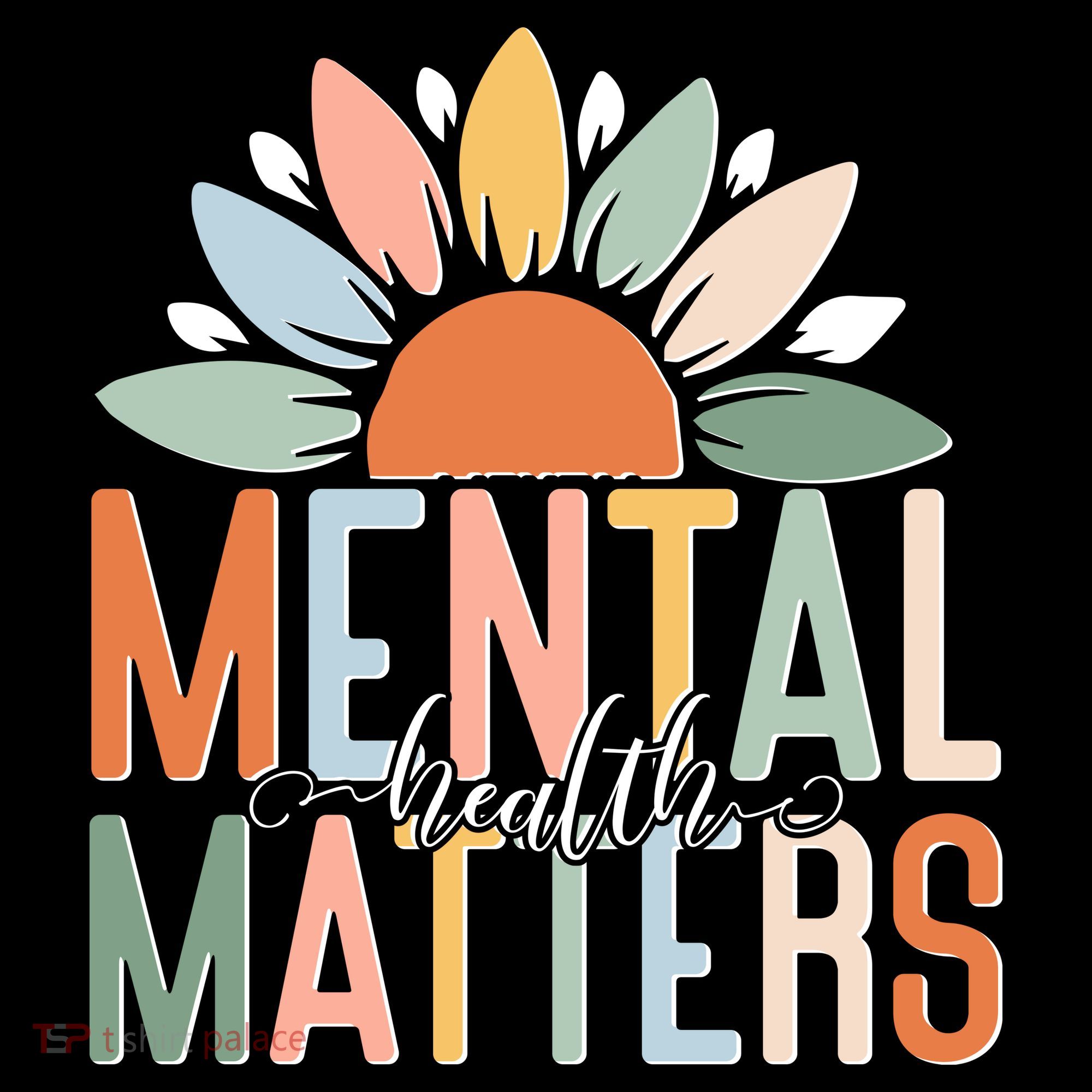 Mental Health Matters Flower Kids Long Sleeve Shirt