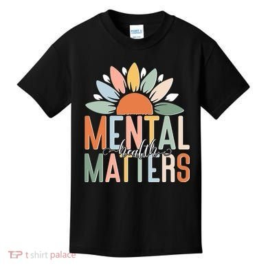 Mental Health Matters Flower Kids T-Shirt