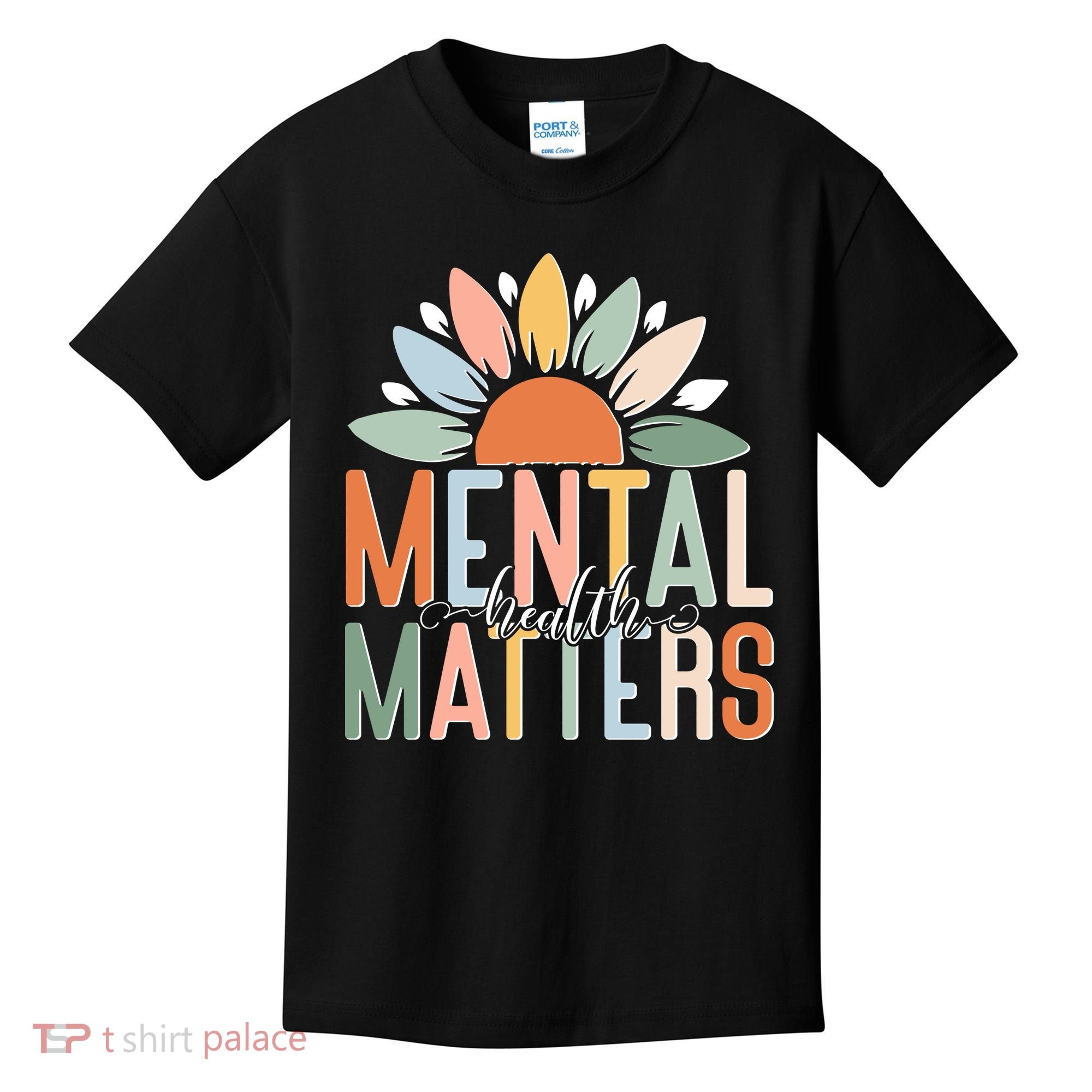 Mental Health Matters Flower Kids T-Shirt