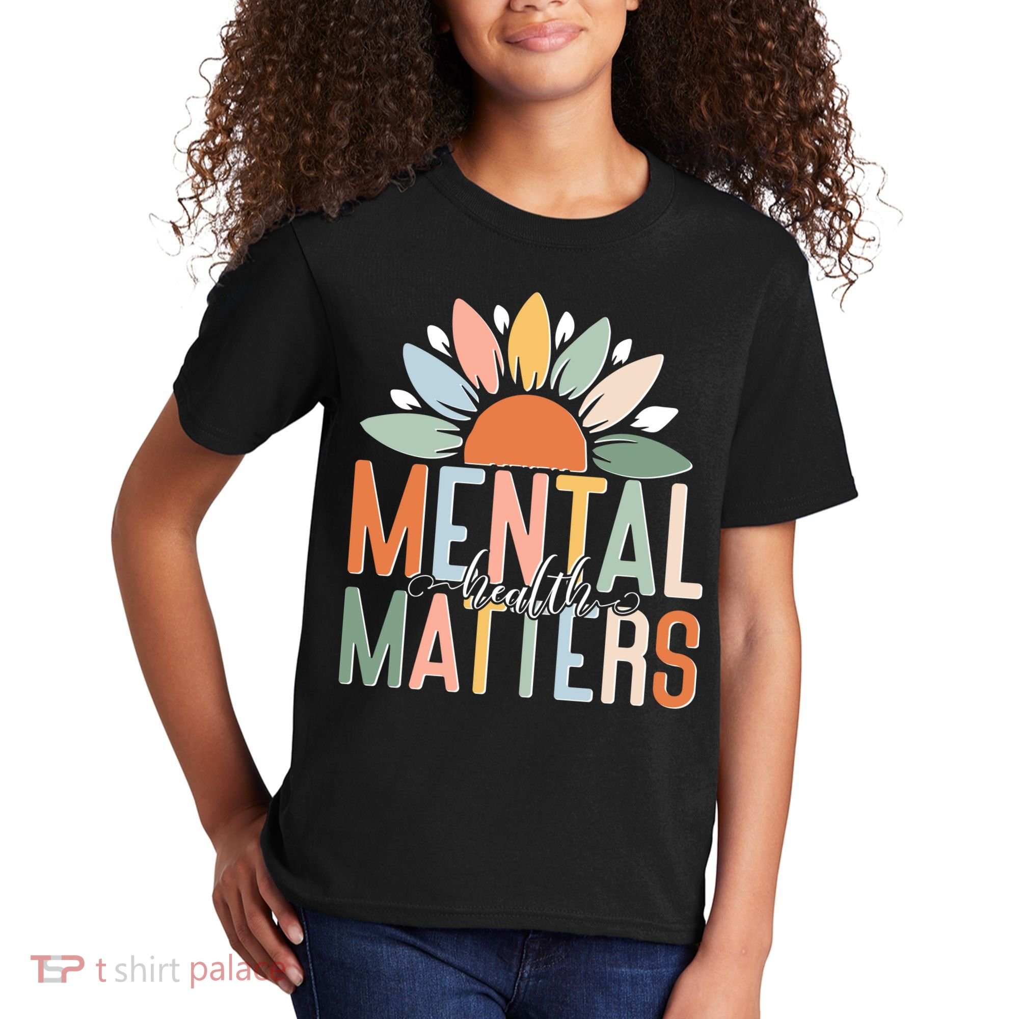 Mental Health Matters Flower Kids T-Shirt
