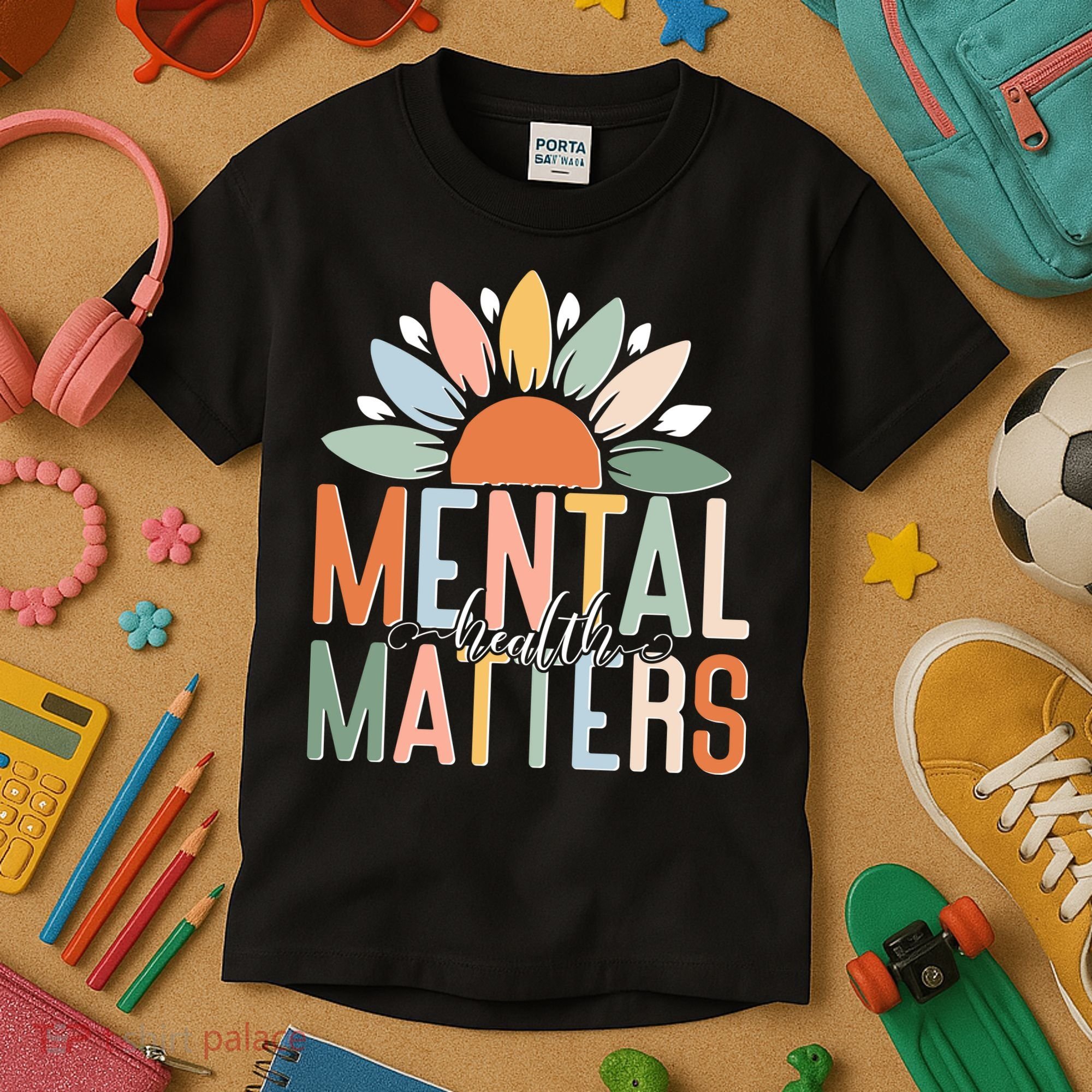 Mental Health Matters Flower Kids T-Shirt