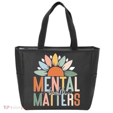 Mental Health Matters Flower Tote Bag