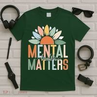 Mental Health Matters Flower T-Shirt thumb 5