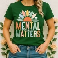 Mental Health Matters Flower Women's T-Shirt thumb 2