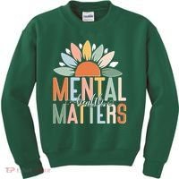 Mental Health Matters Flower Kids Sweatshirt thumb 0