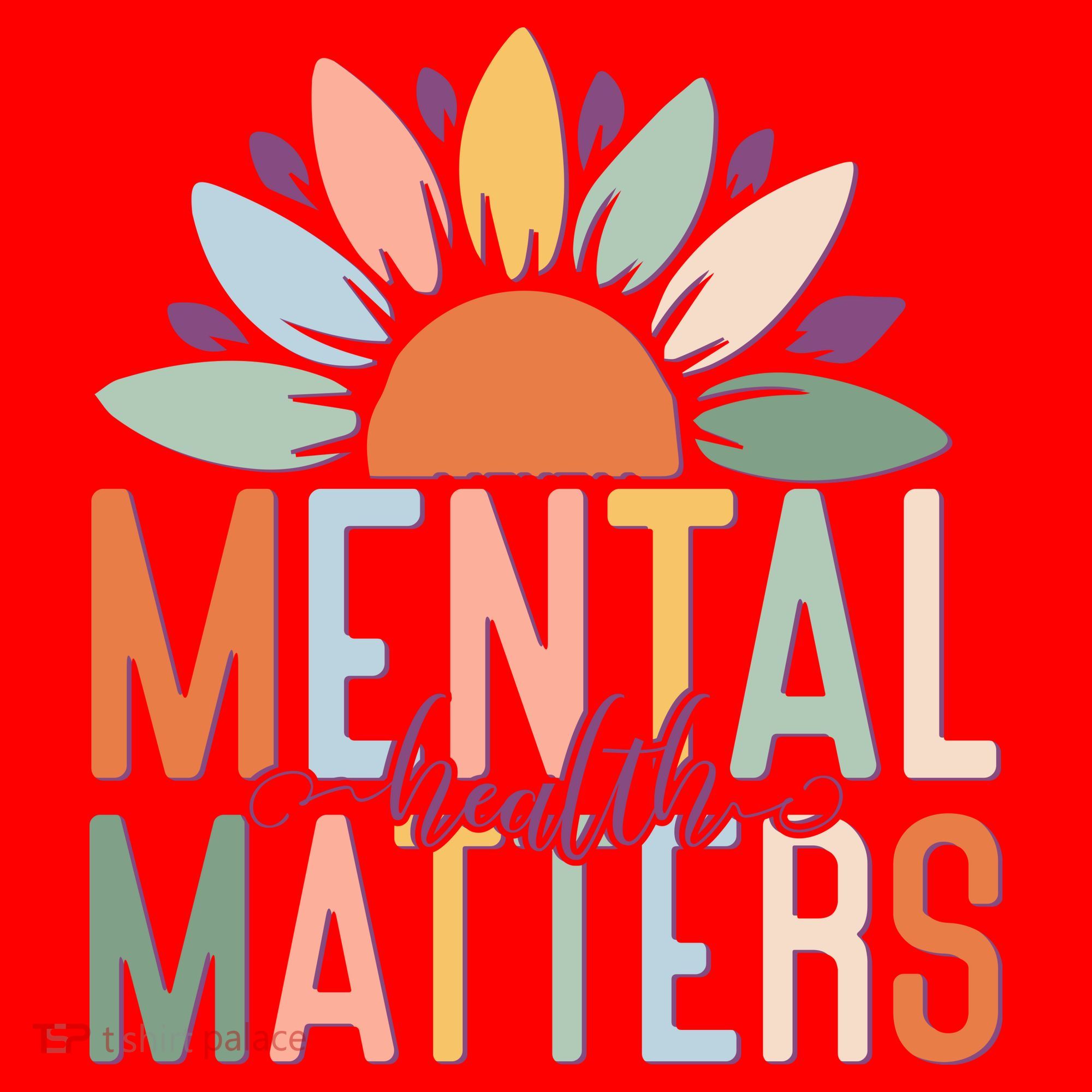 Mental Health Matters Flower Santa Hat