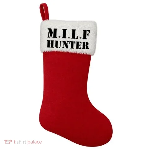 Milf Hunter Christmas Stocking in the selected color