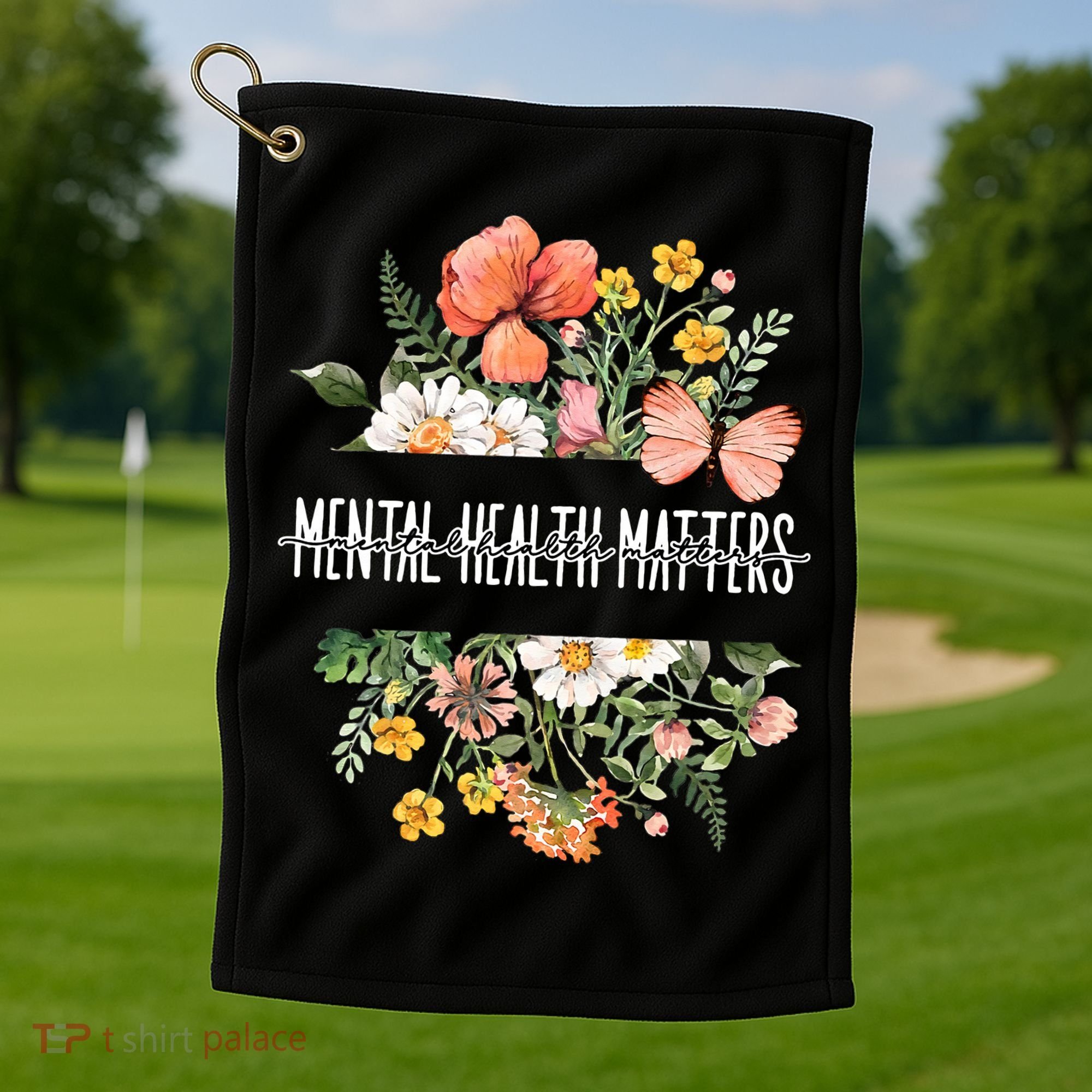 Mental Health Matters Be Kind Mental Awareness Kindness Gift Golf Towel