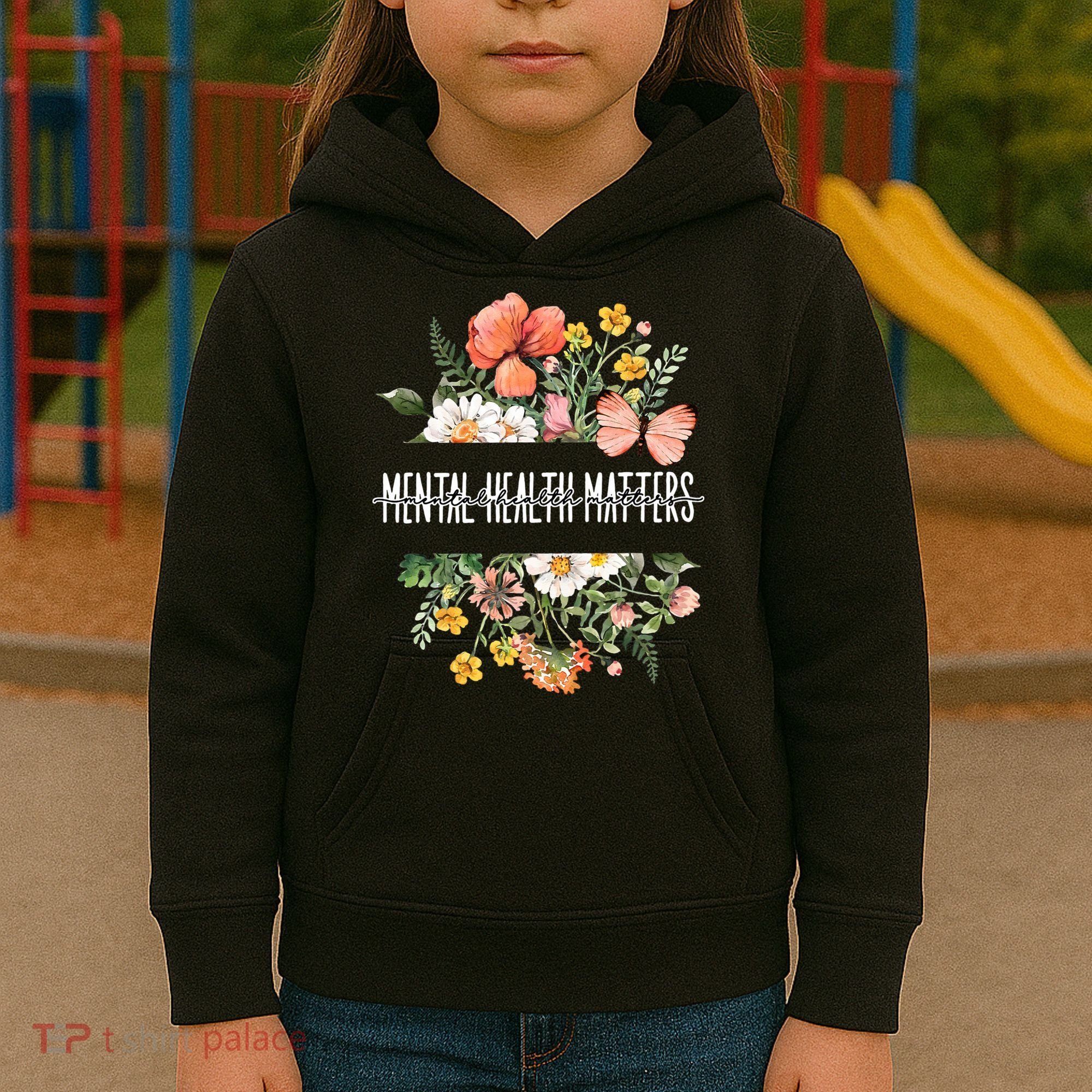 Mental Health Matters Be Kind Mental Awareness Kindness Gift Kids Hoodie