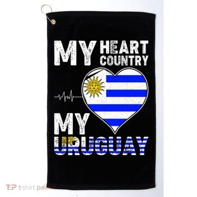 My Heart My Uruguay Golf Towel