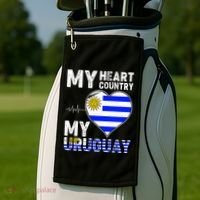 My Heart My Uruguay Golf Towel thumb 2