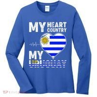 My Heart My Uruguay Women's Long Sleeve Shirt thumb 0